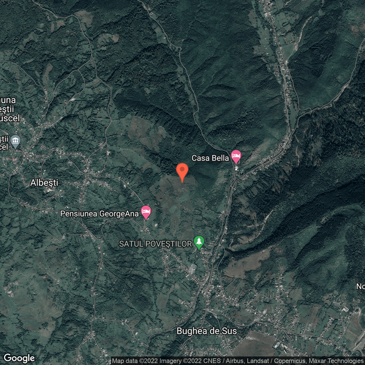 Poza harta hybrid, zoom 14, adresa Albestii de Muscel, Albestii de Muscel, judetul Arges