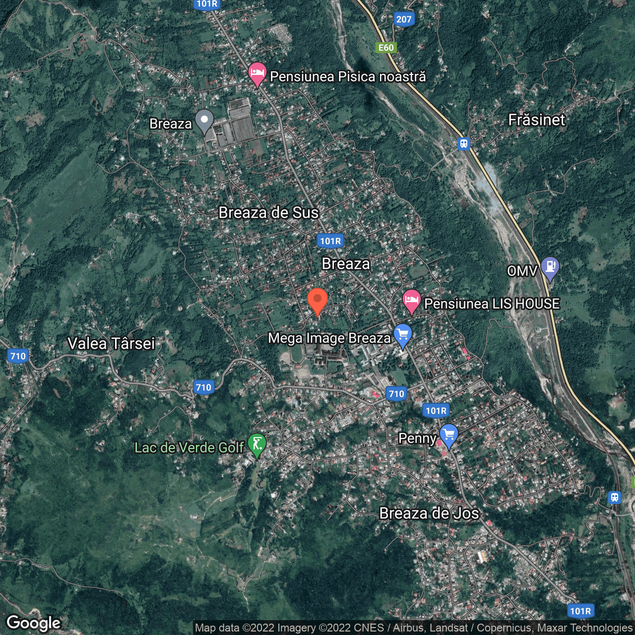 Poza harta hybrid, zoom 14, adresa Armoniei 41, Breaza, judetul Prahova