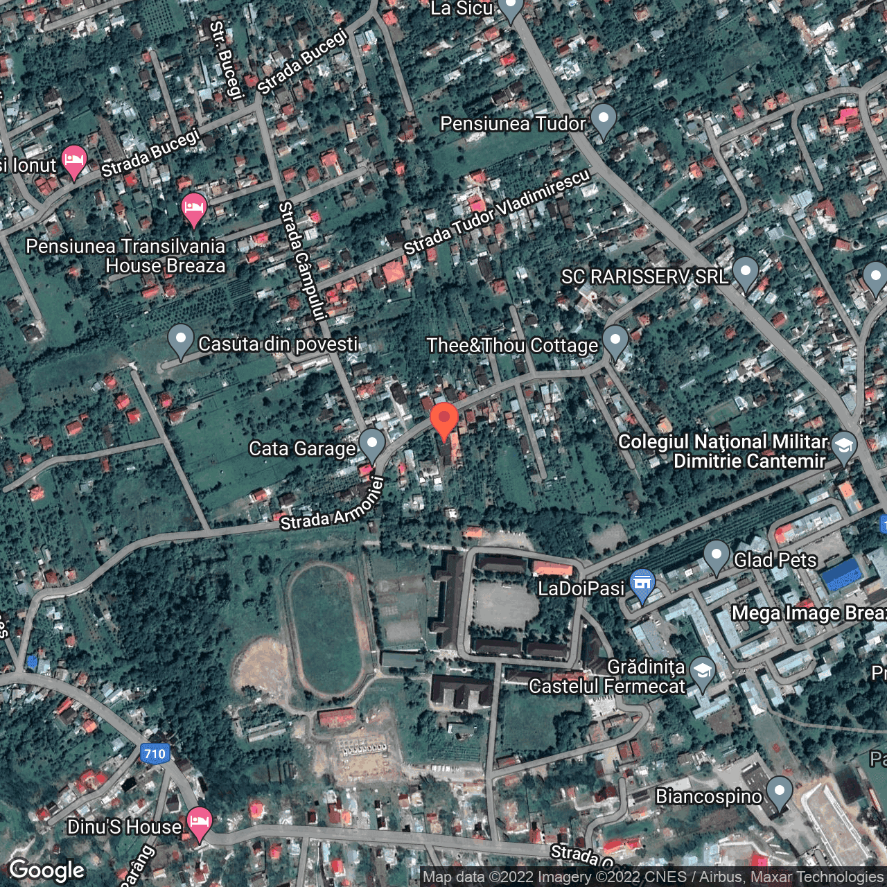 Poza harta hybrid, zoom 16, adresa Armoniei 41, Breaza, judetul Prahova