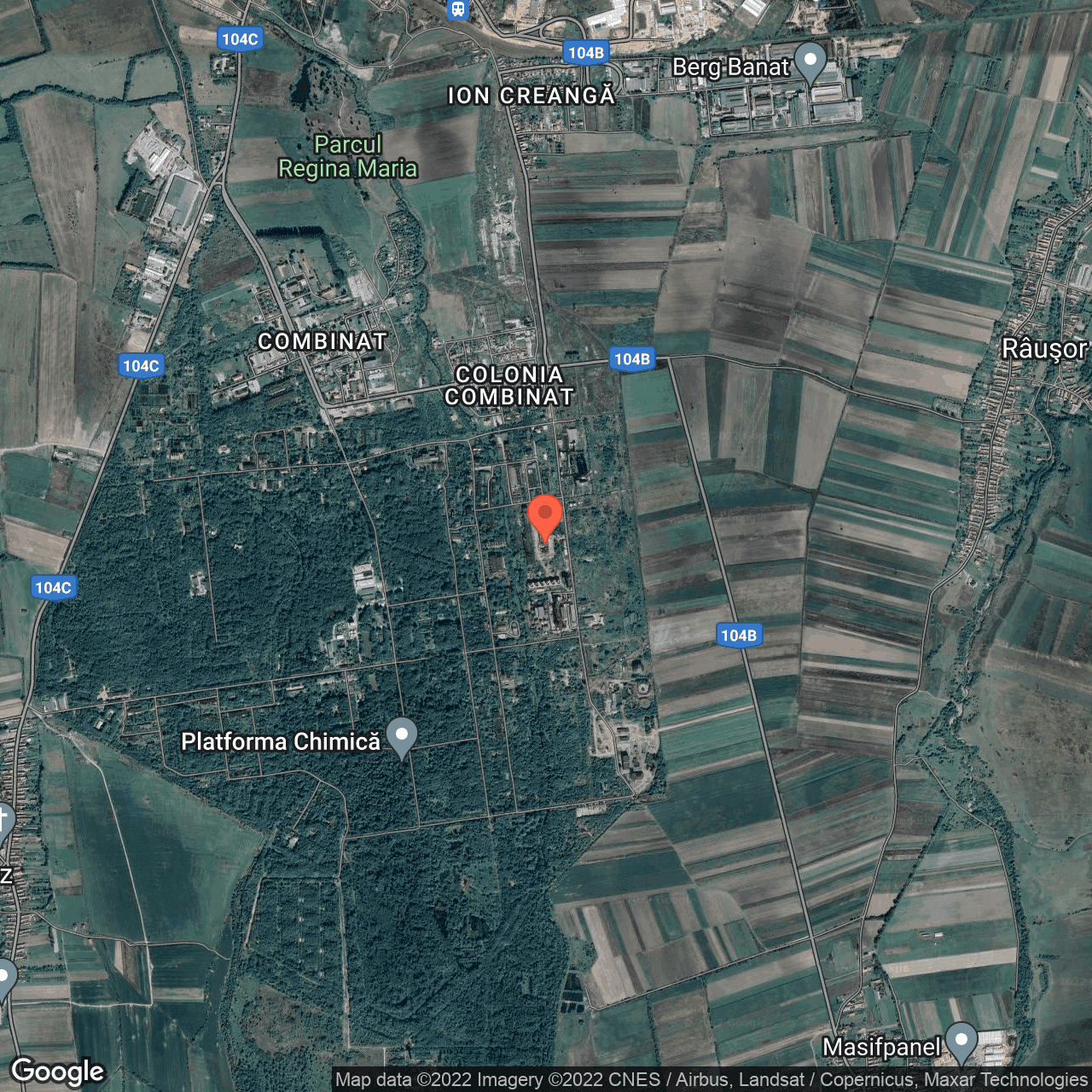 Poza harta hybrid, zoom 14, adresa Combinatului 14, Harseni, judetul Brasov