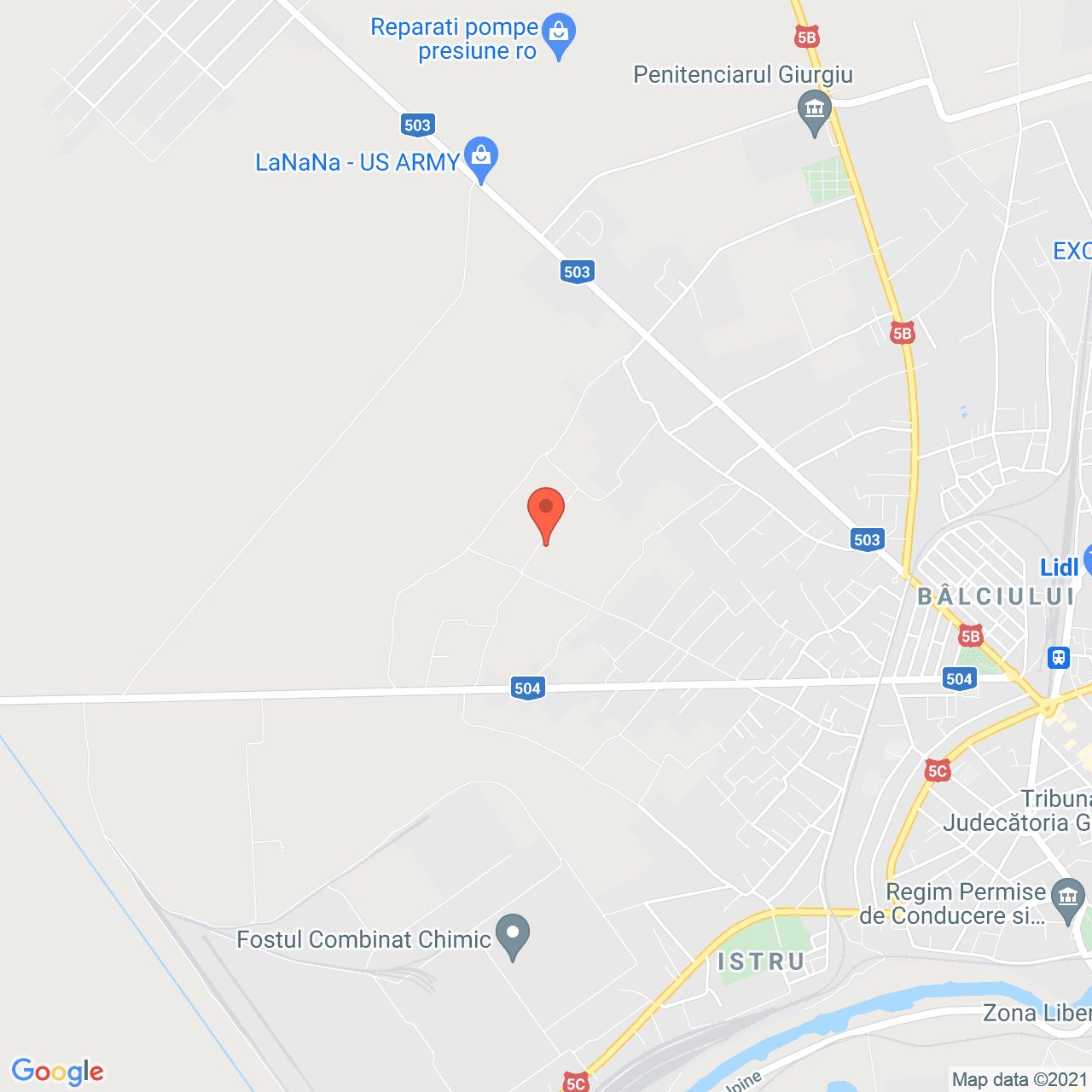 Poza harta streetview, zoom 14, adresa Giurgiu, judetul Giurgiu