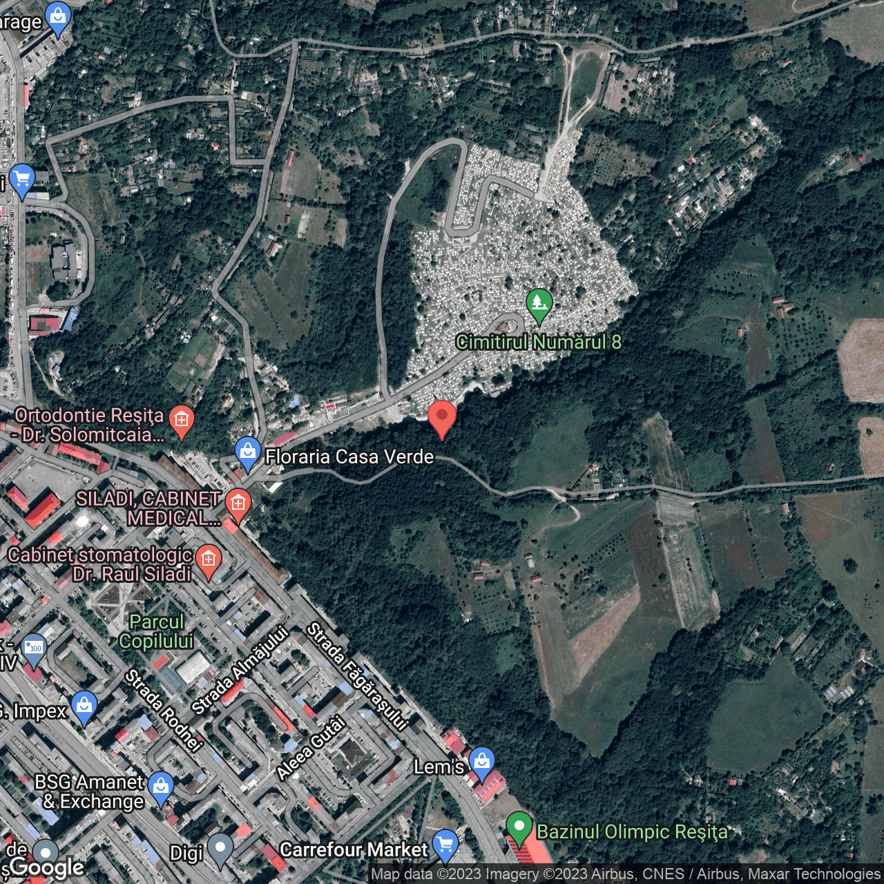 Poza harta hybrid, zoom 16, adresa Reșița, , judetul