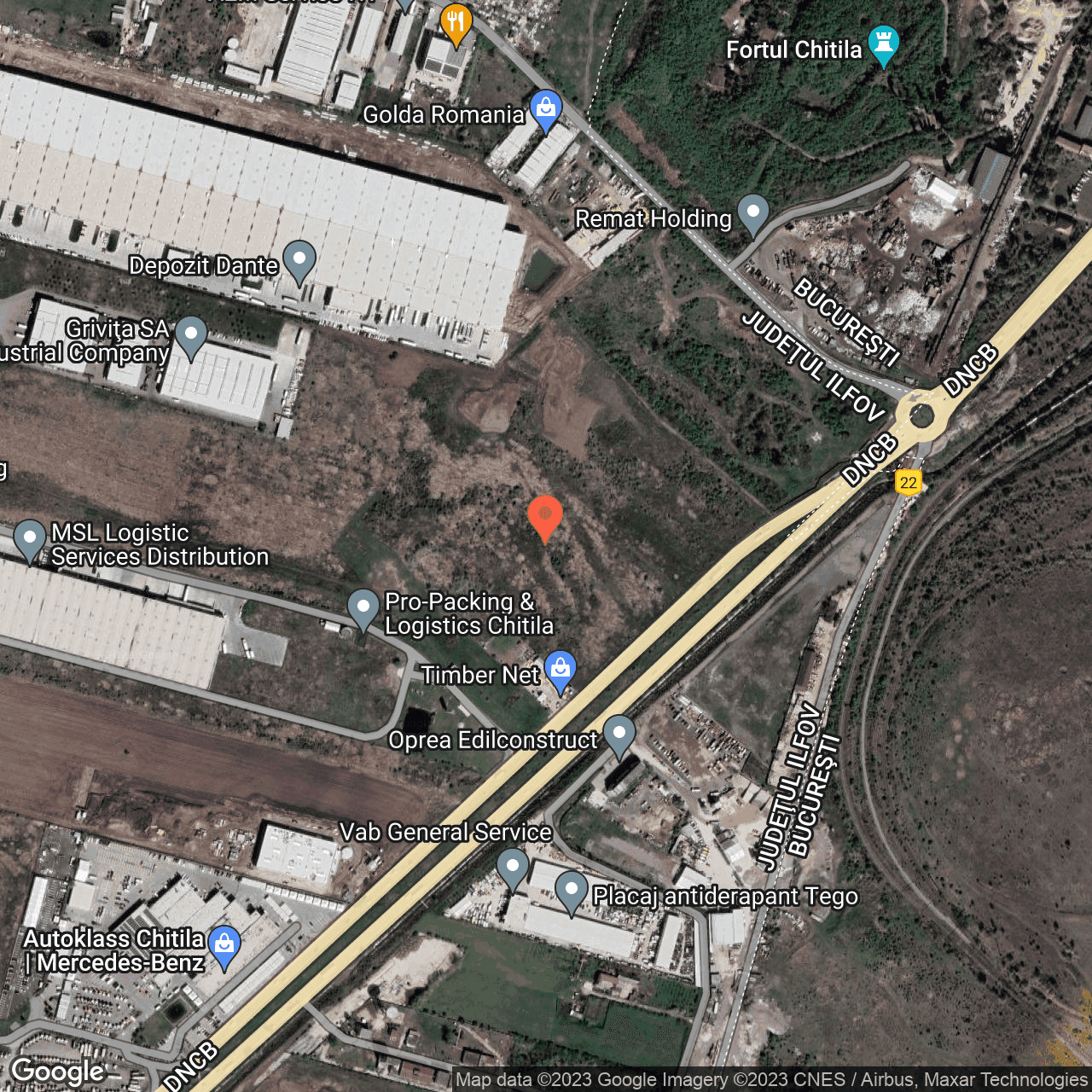 Poza harta hybrid, zoom 16, adresa Centura Chitila-Rudeni, , judetul