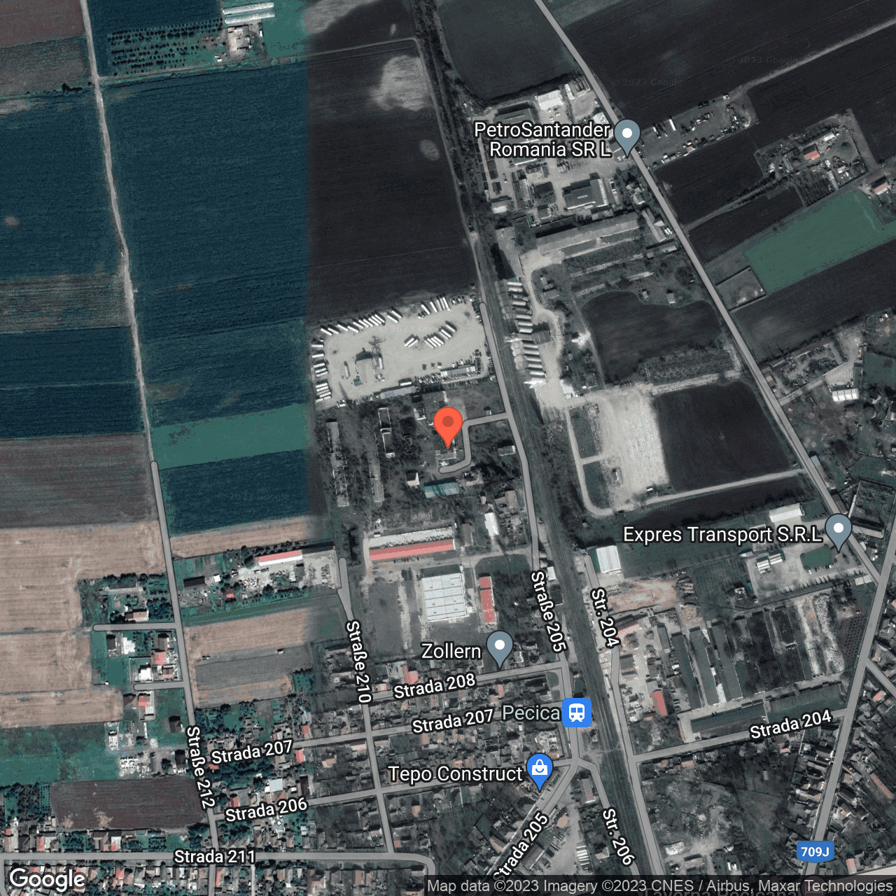 Poza harta hybrid, zoom 16, adresa Pecica, , judetul