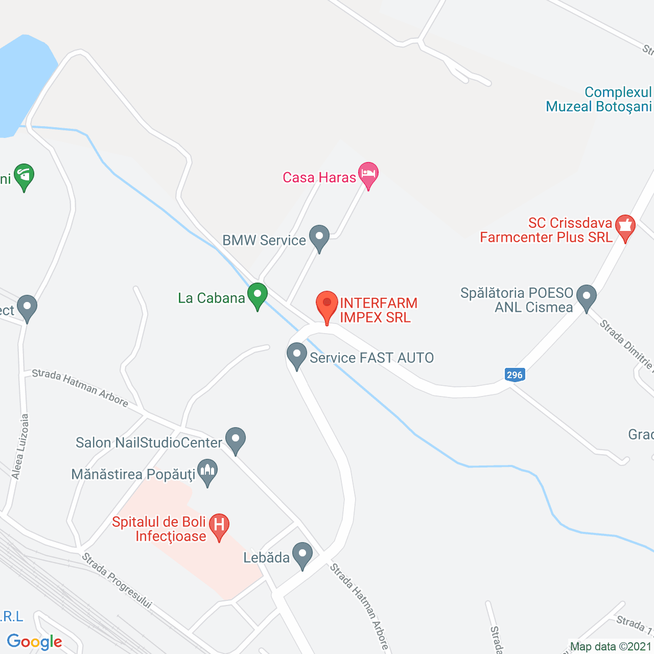 Poza harta streetview, zoom 16, adresa Doboşari 21A, Botosani, judetul Botosani