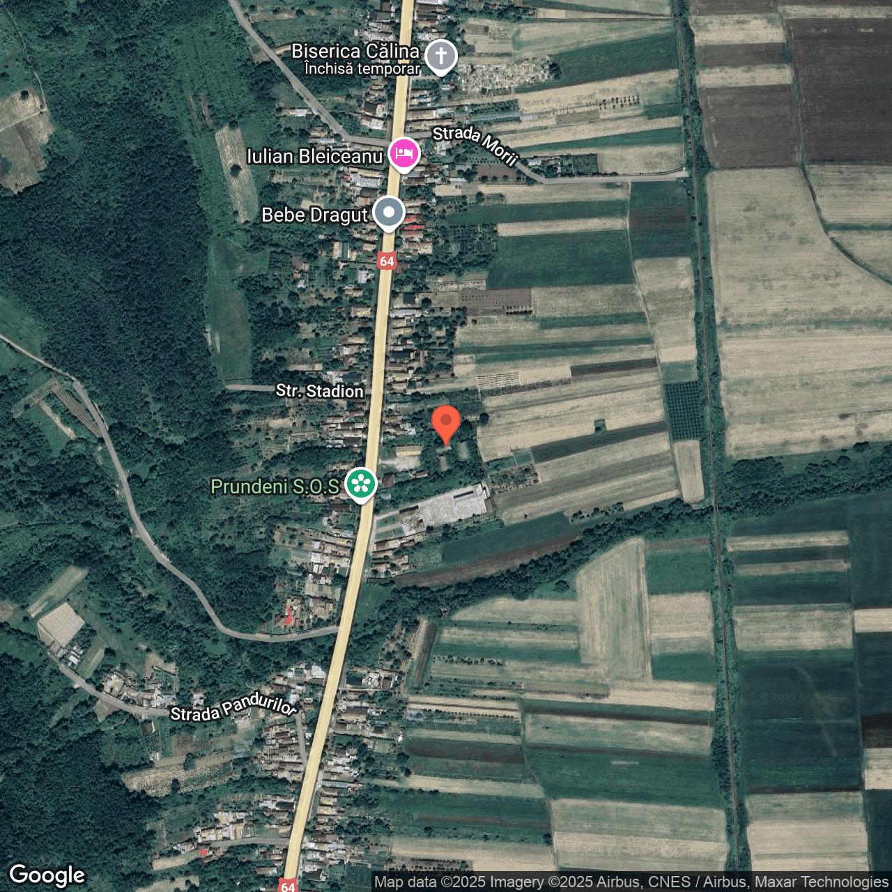 Poza harta hybrid, zoom 16, adresa Prundeni Valcea, , judetul