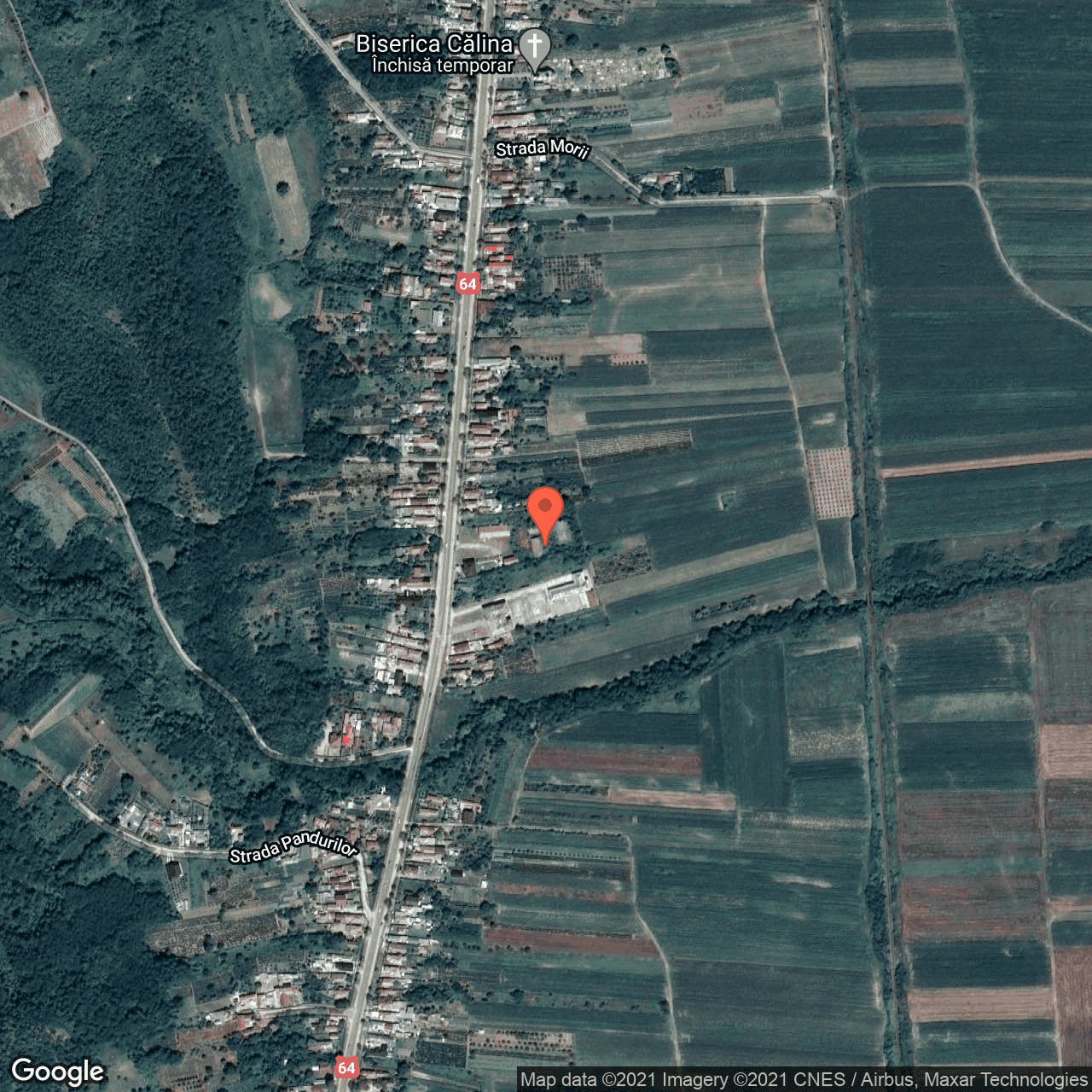 Poza harta hybrid, zoom 16, adresa Prundeni, Prundeni, judetul Valcea