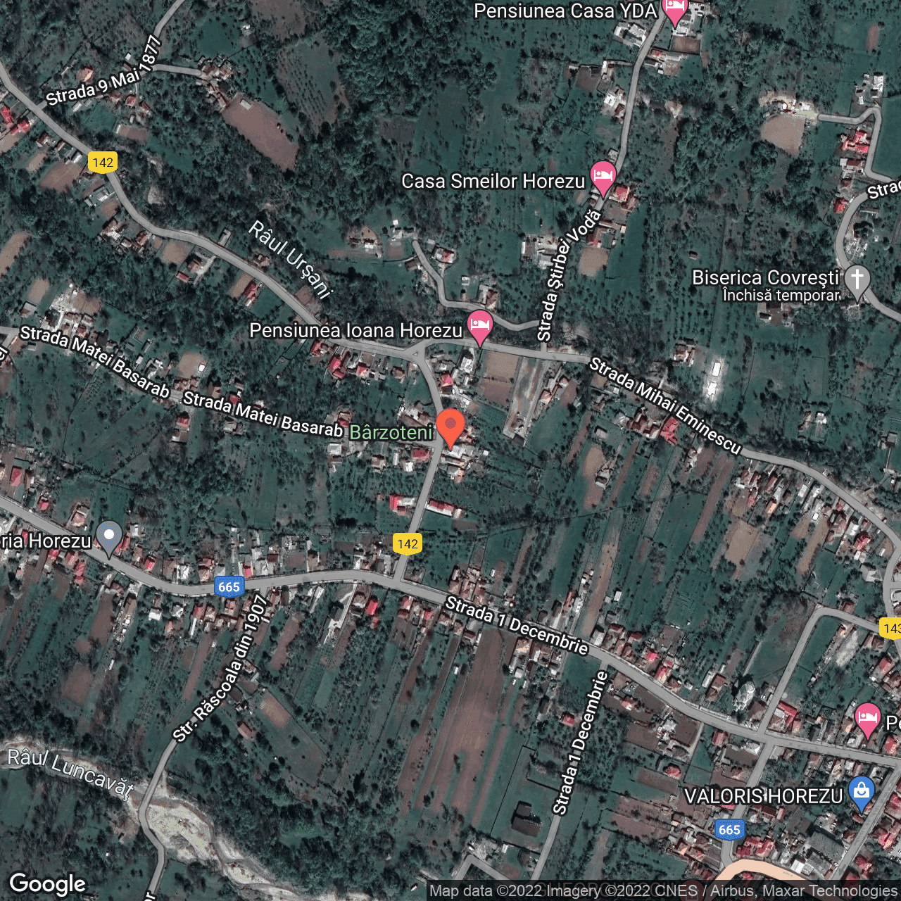 Poza harta hybrid, zoom 16, adresa Horezu, Horezu, judetul Valcea