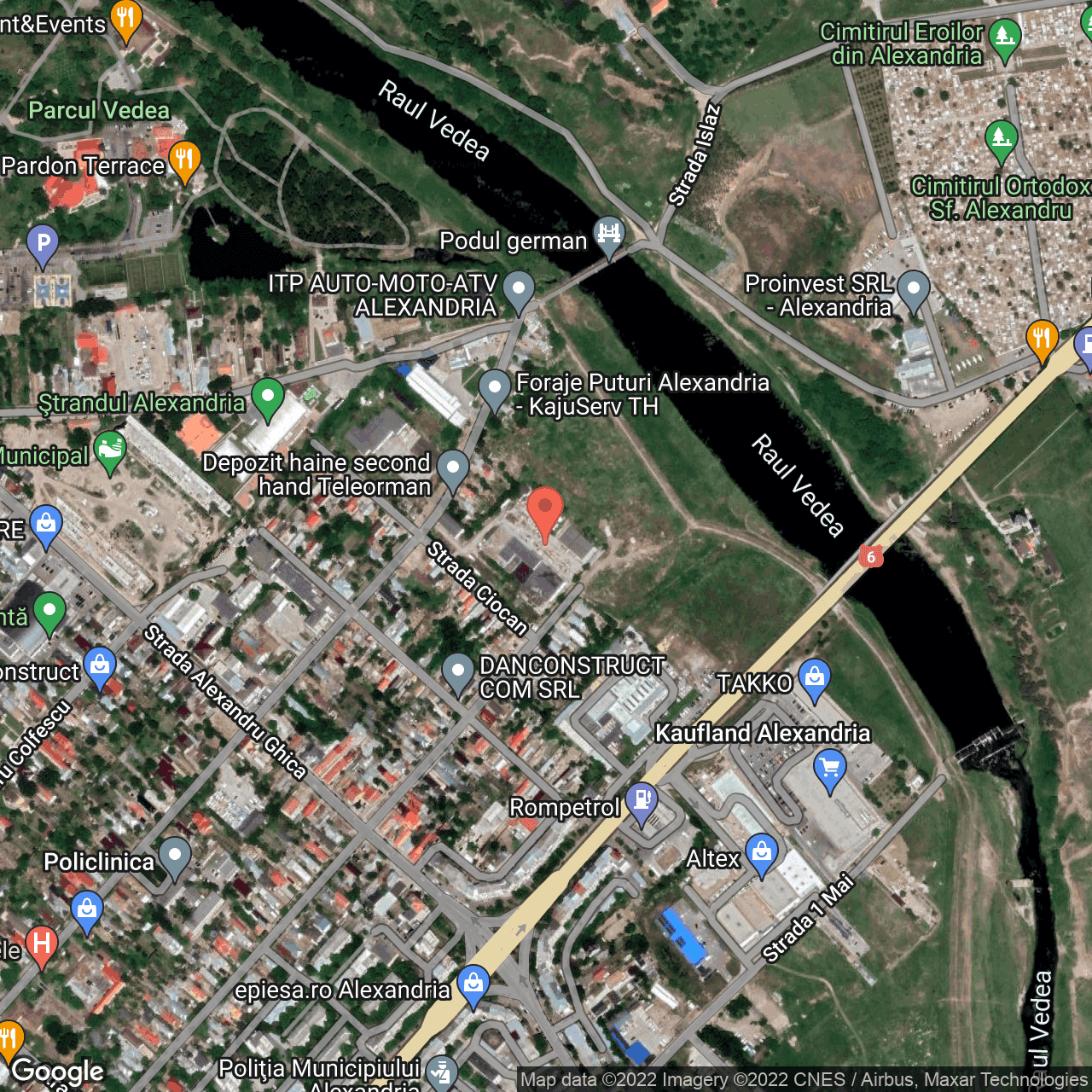 Poza harta hybrid, zoom 16, adresa Alexandria, judetul Teleorman