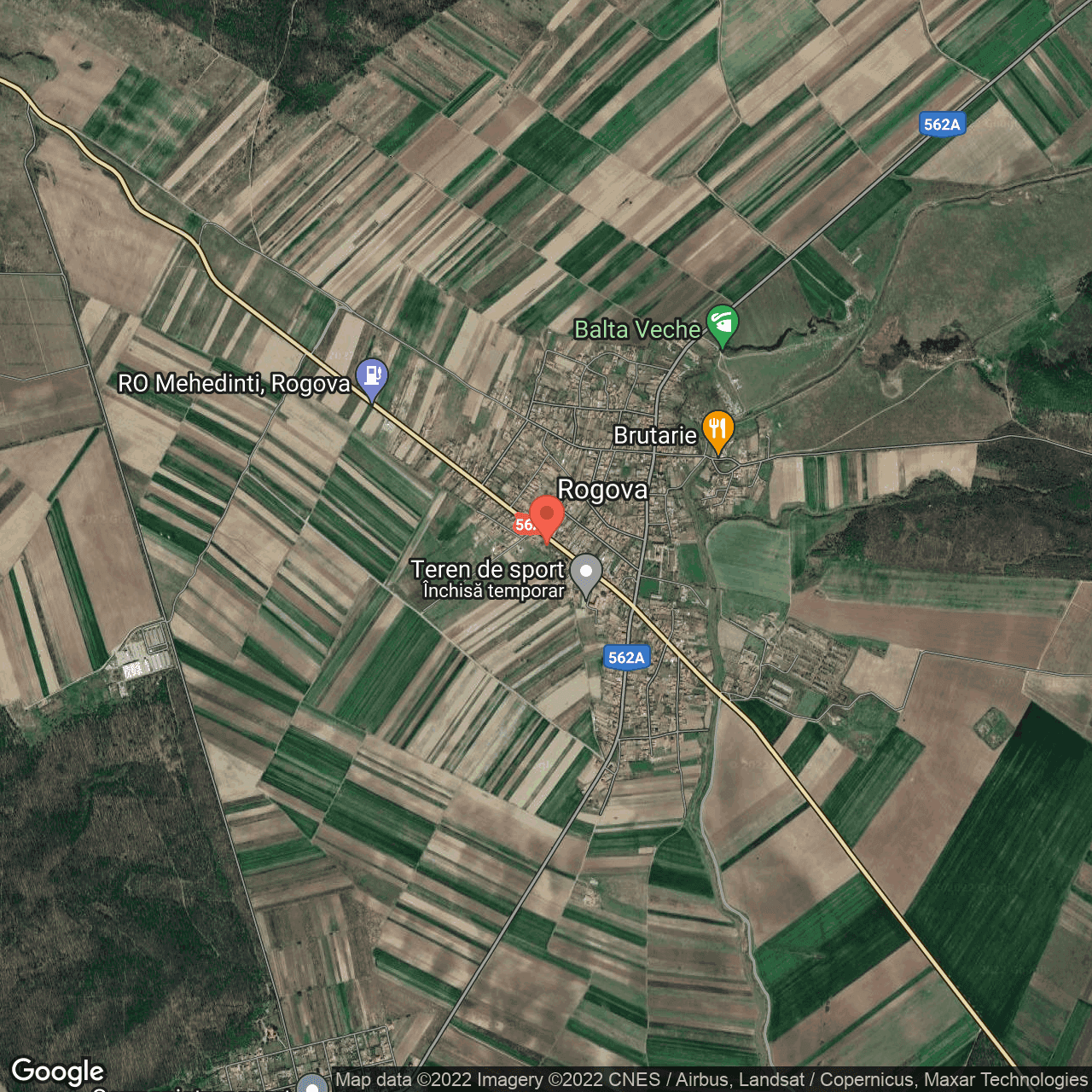 Poza harta hybrid, zoom 14, adresa Rogova, Rogova, judetul Mehedinti