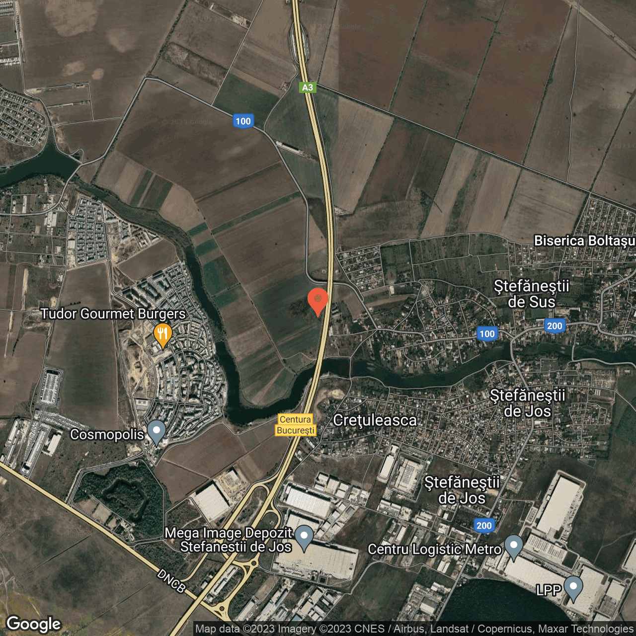 Poza harta hybrid, zoom 14, adresa Stefanestii de jos, , judetul