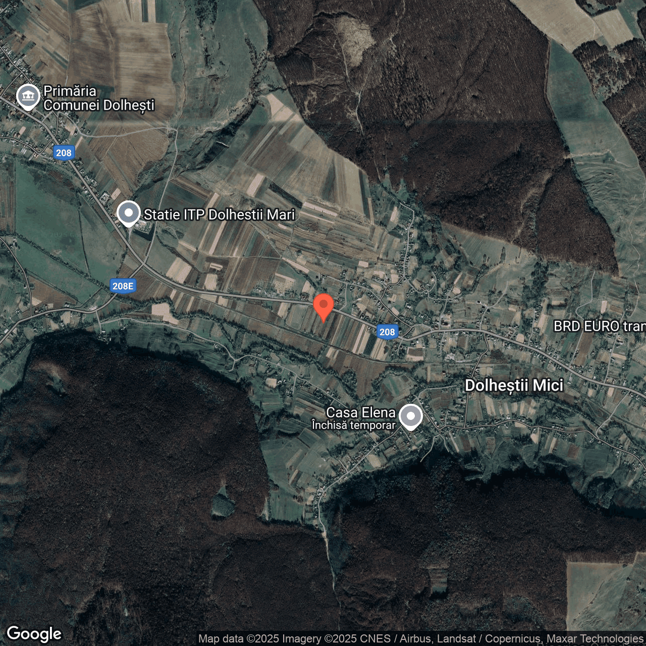Poza harta hybrid, zoom 14, adresa Dolhesti Suceava, , judetul