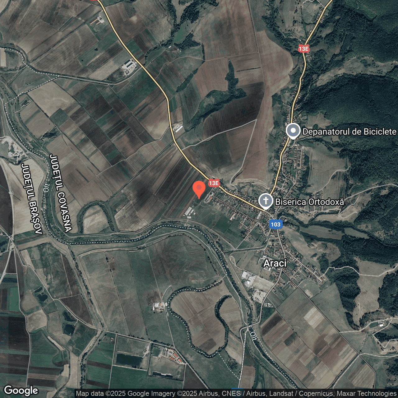 Poza harta hybrid, zoom 14, adresa Araci Covasna, , judetul