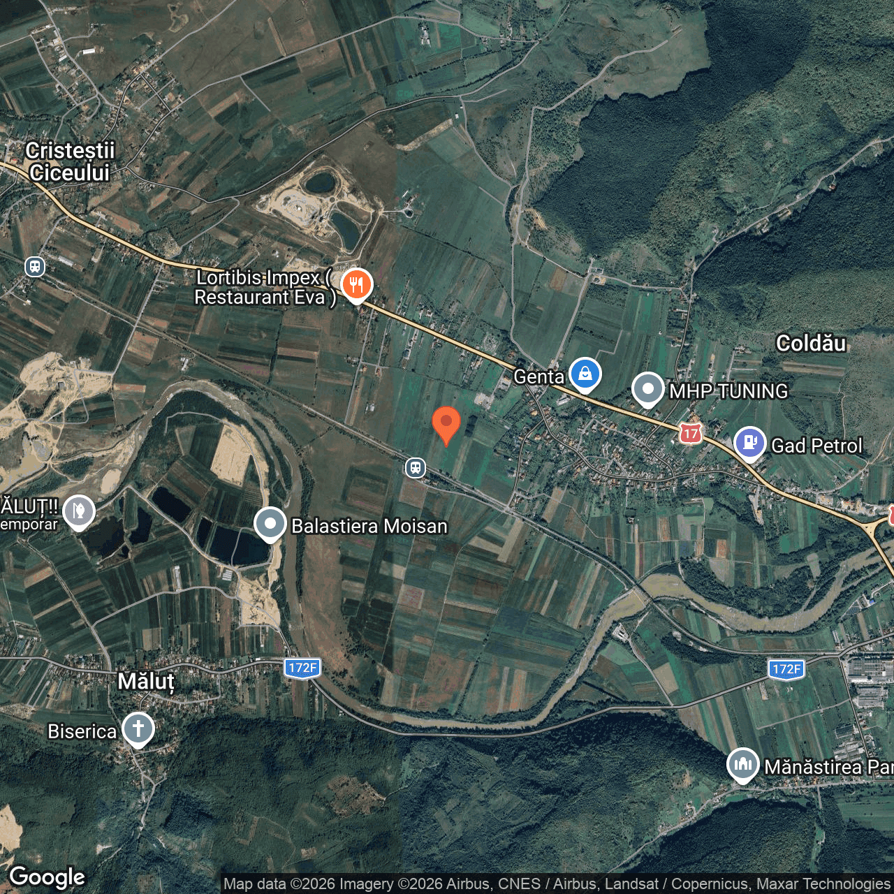 Poza harta hybrid, zoom 14, adresa Beclean Judet Bistrita Nasaud, , judetul