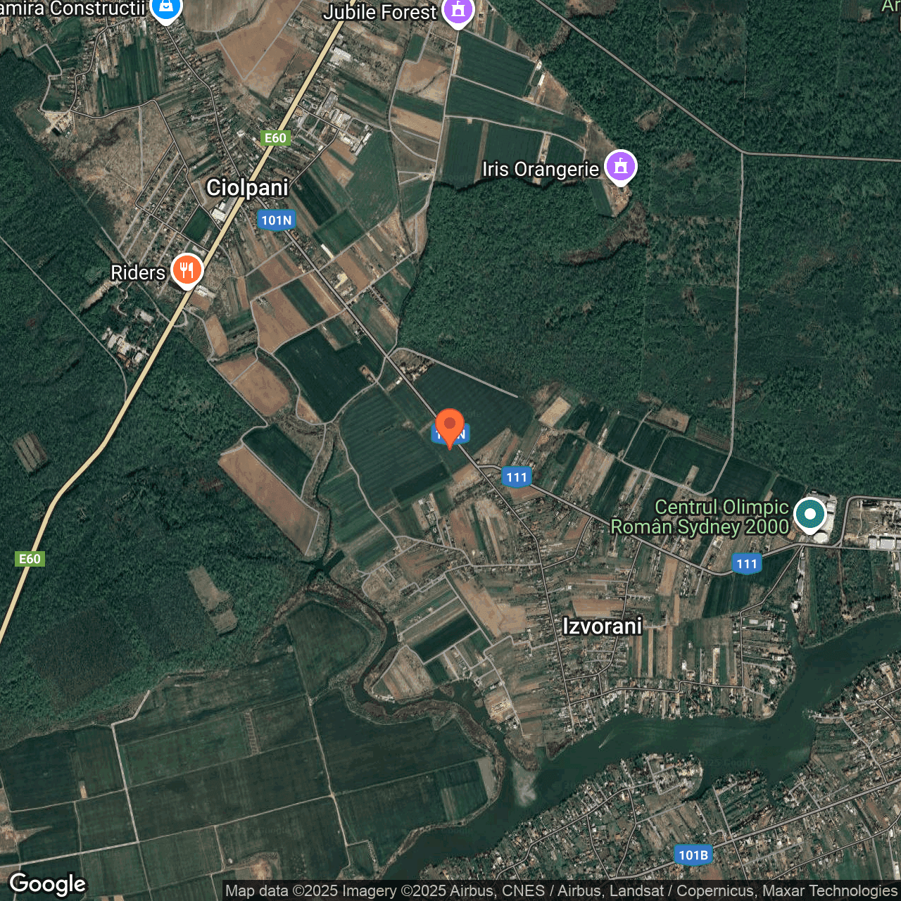 Poza harta hybrid, zoom 14, adresa Ciolpani Ilfov, , judetul