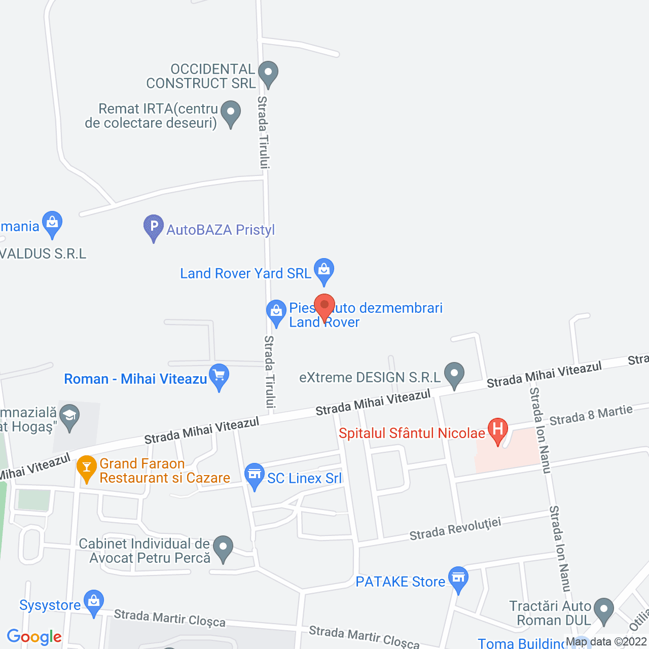 Poza harta streetview, zoom 16, adresa Roman, judetul Neamt