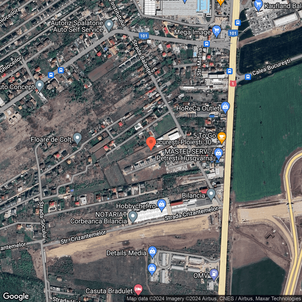 Poza harta hybrid, zoom 16, adresa Petresti, str. Balantei nr.36A, , judetul