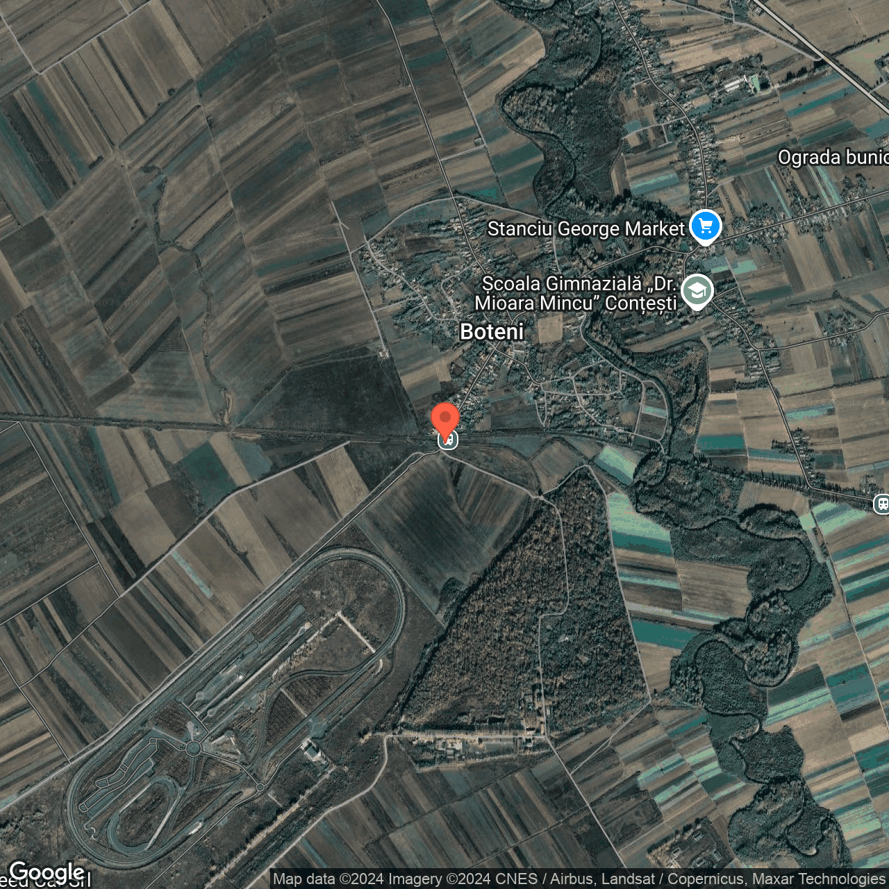 Poza harta hybrid, zoom 14, adresa Contesti, sat Boteni, judetul Dambovita, , judetul