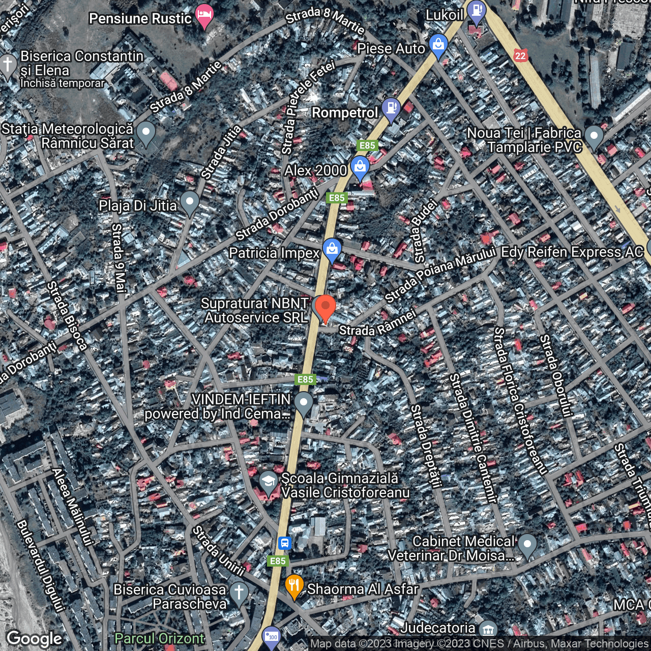 Poza harta hybrid, zoom 16, adresa Ramnicu Sarat, , judetul