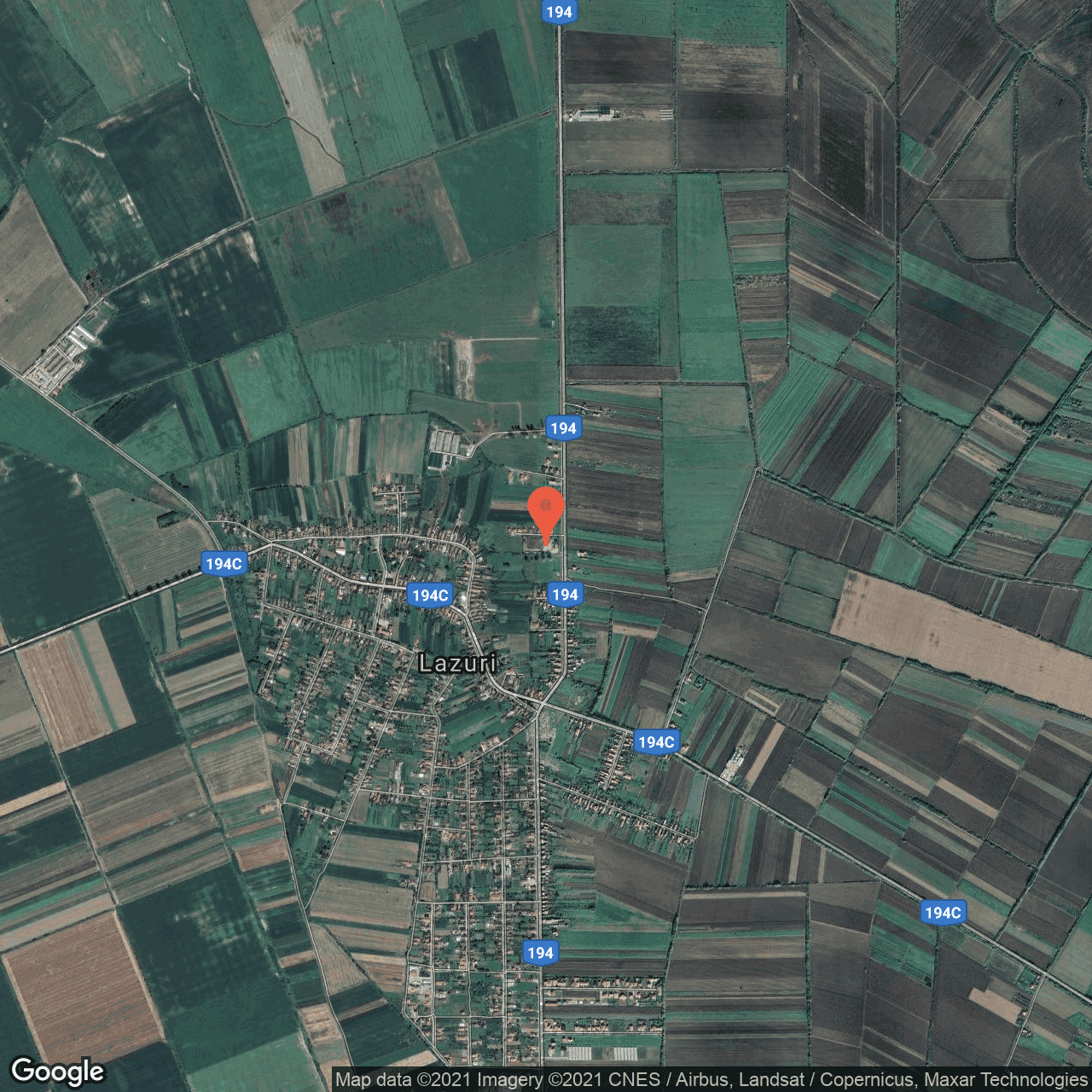 Poza harta hybrid, zoom 14, adresa Lazuri, Lazuri, judetul Satu Mare