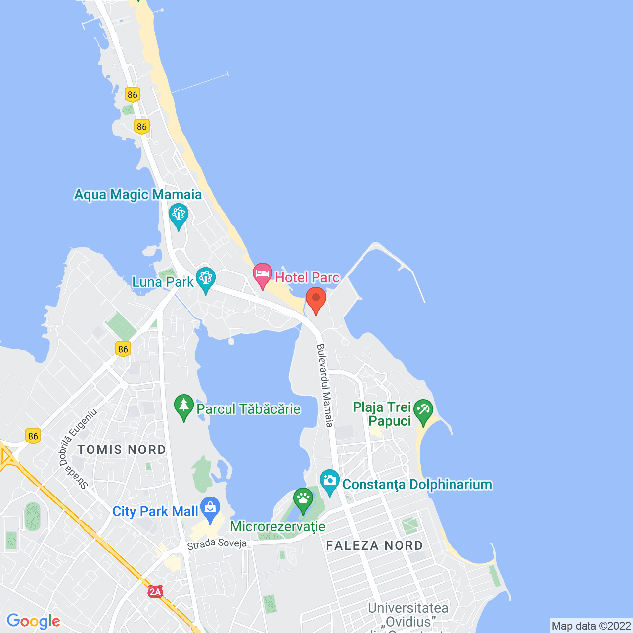 Poza harta streetview, zoom 14, adresa Mamaia 304, Mamaia, judetul Constanta