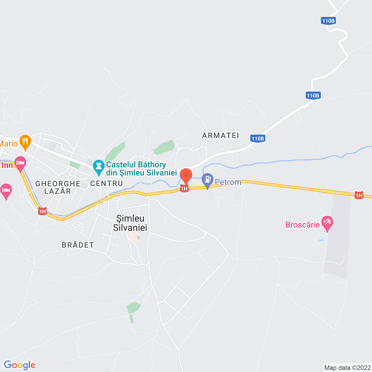 Poza harta streetview, zoom 14, adresa Simleu Silvaniei, judetul Salaj