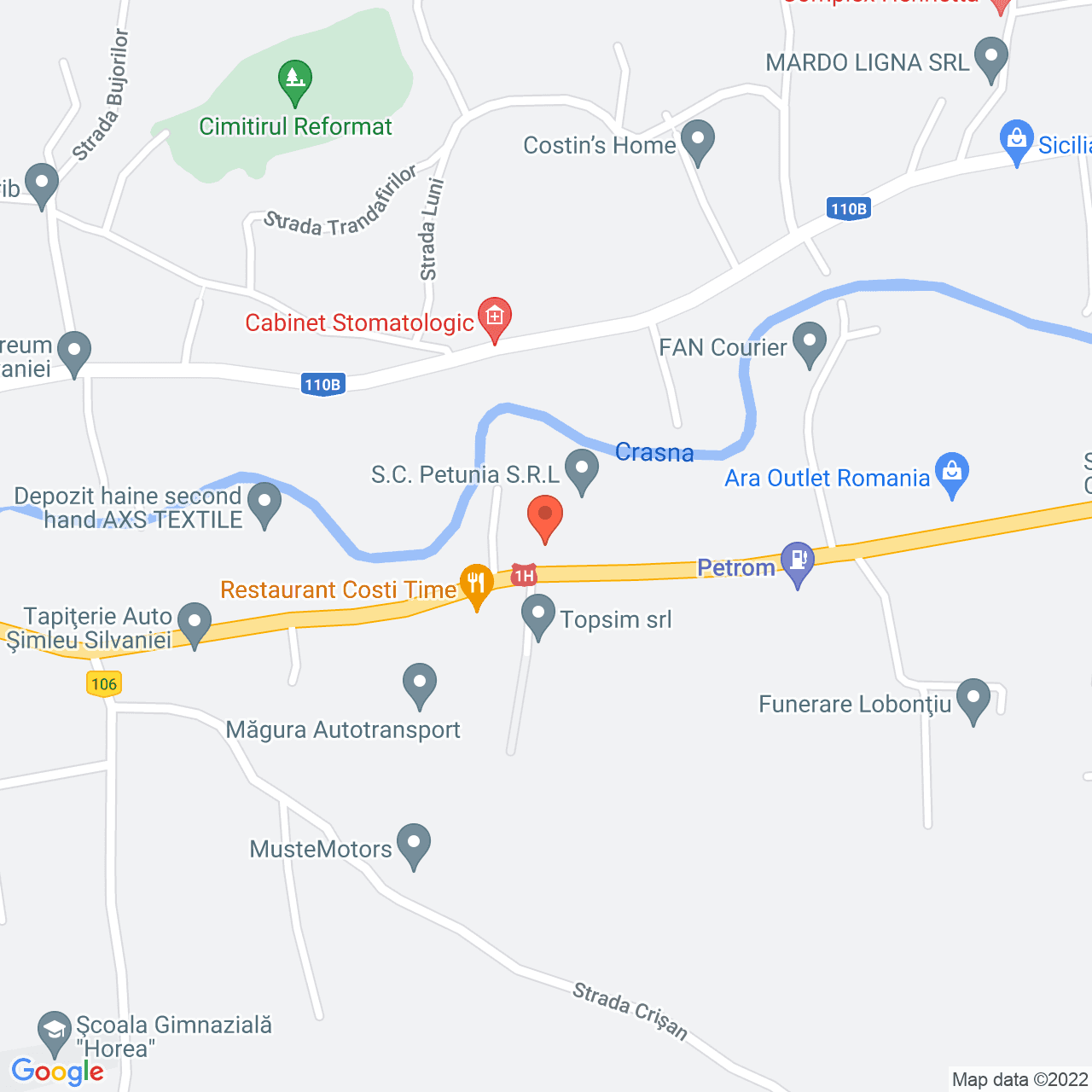 Poza harta streetview, zoom 16, adresa Simleu Silvaniei, judetul Salaj