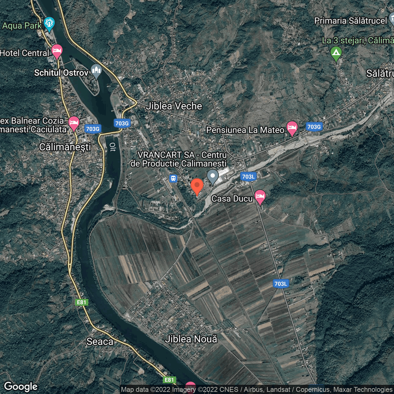 Poza harta hybrid, zoom 14, adresa Garii 54 Calimanesti, Calimanesti, judetul Valcea