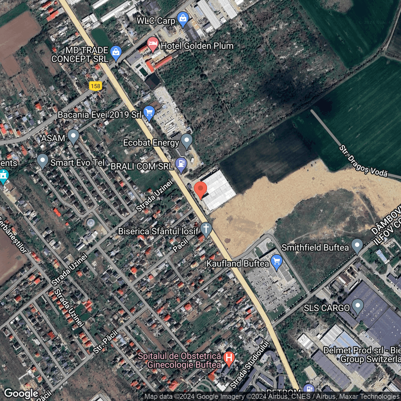 Poza harta hybrid, zoom 16, adresa Crevedia, , judetul