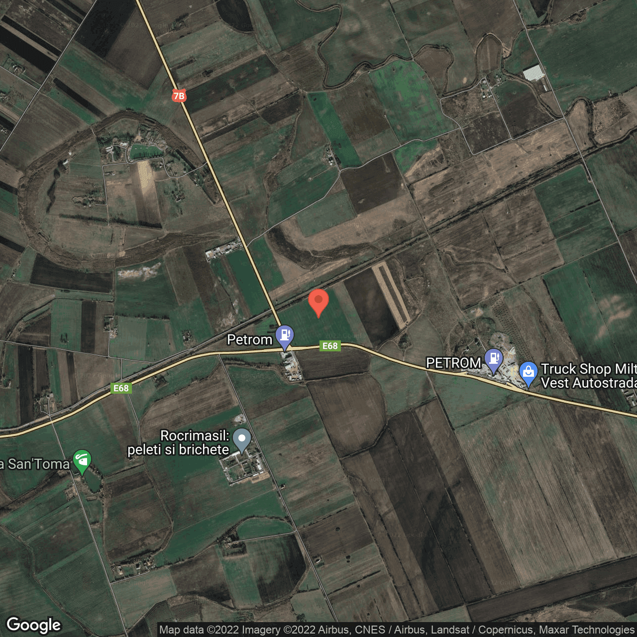 Poza harta hybrid, zoom 14, adresa Sederhat, Sederhat, judetul Arad