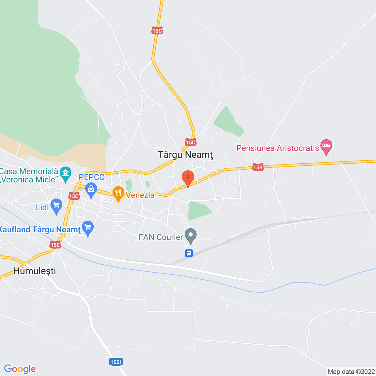 Poza harta streetview, zoom 14, adresa Ștefan cel Mare 92, Targu Neamt, judetul Neamt