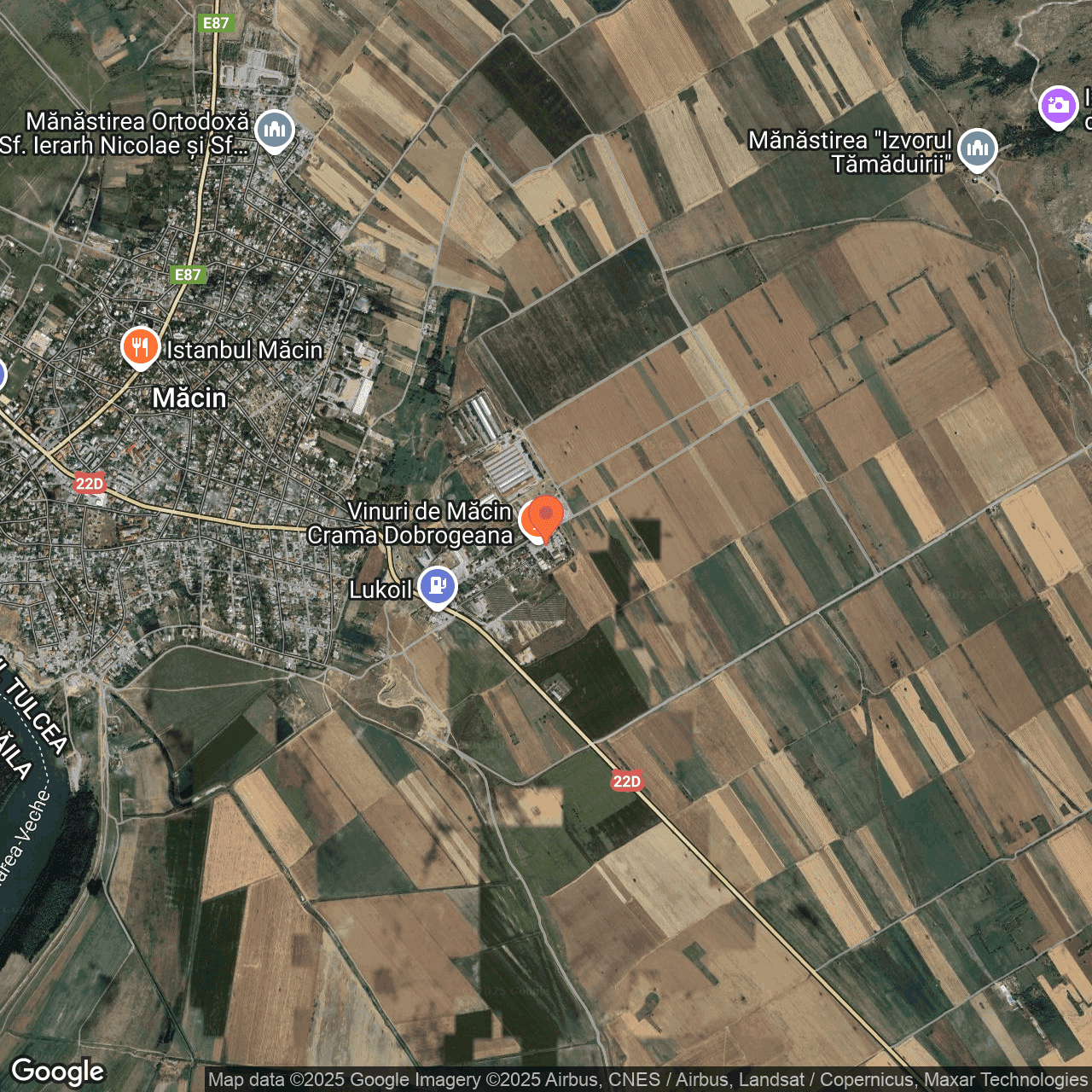 Poza harta hybrid, zoom 14, adresa Măcin, str. Viticultori nr. 2 judet Tulcea, , judetul