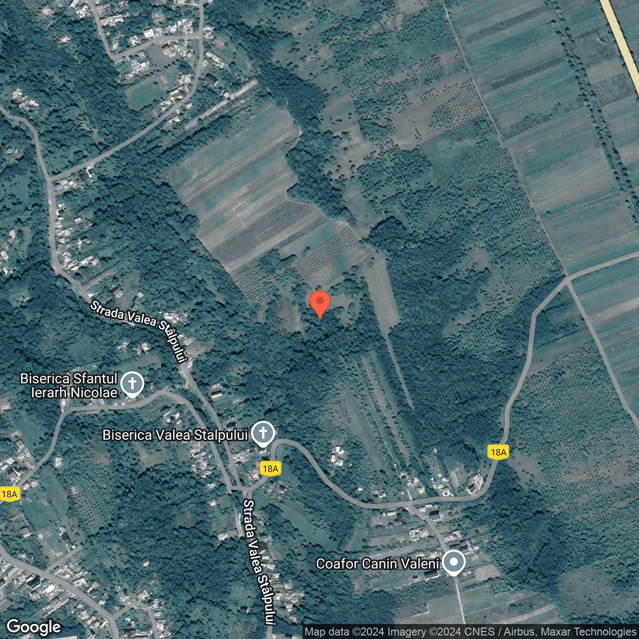 Poza harta hybrid, zoom 16, adresa Teisani Prahova, , judetul