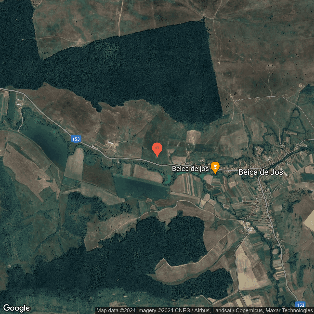 Poza harta hybrid, zoom 14, adresa Beica de Jos Mures, , judetul