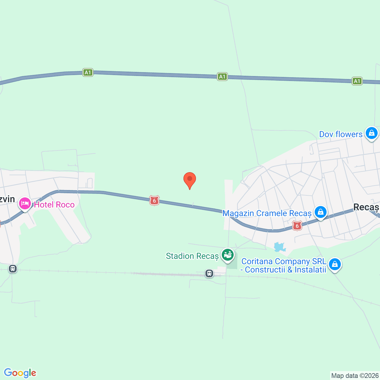 Poza harta streetview, zoom 14, adresa Recas Timis, , judetul