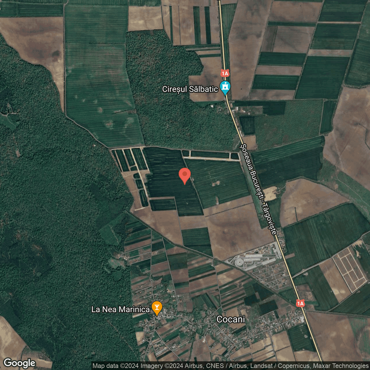 Poza harta hybrid, zoom 14, adresa Crevedia, , judetul