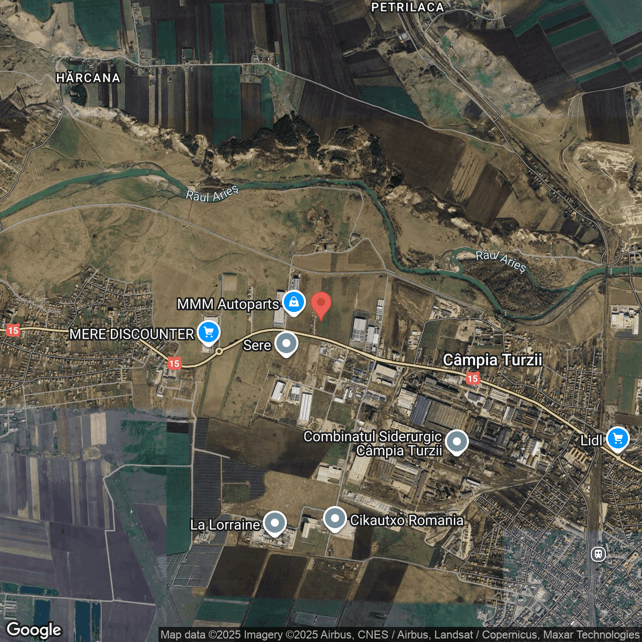 Poza harta hybrid, zoom 14, adresa Turda, , judetul