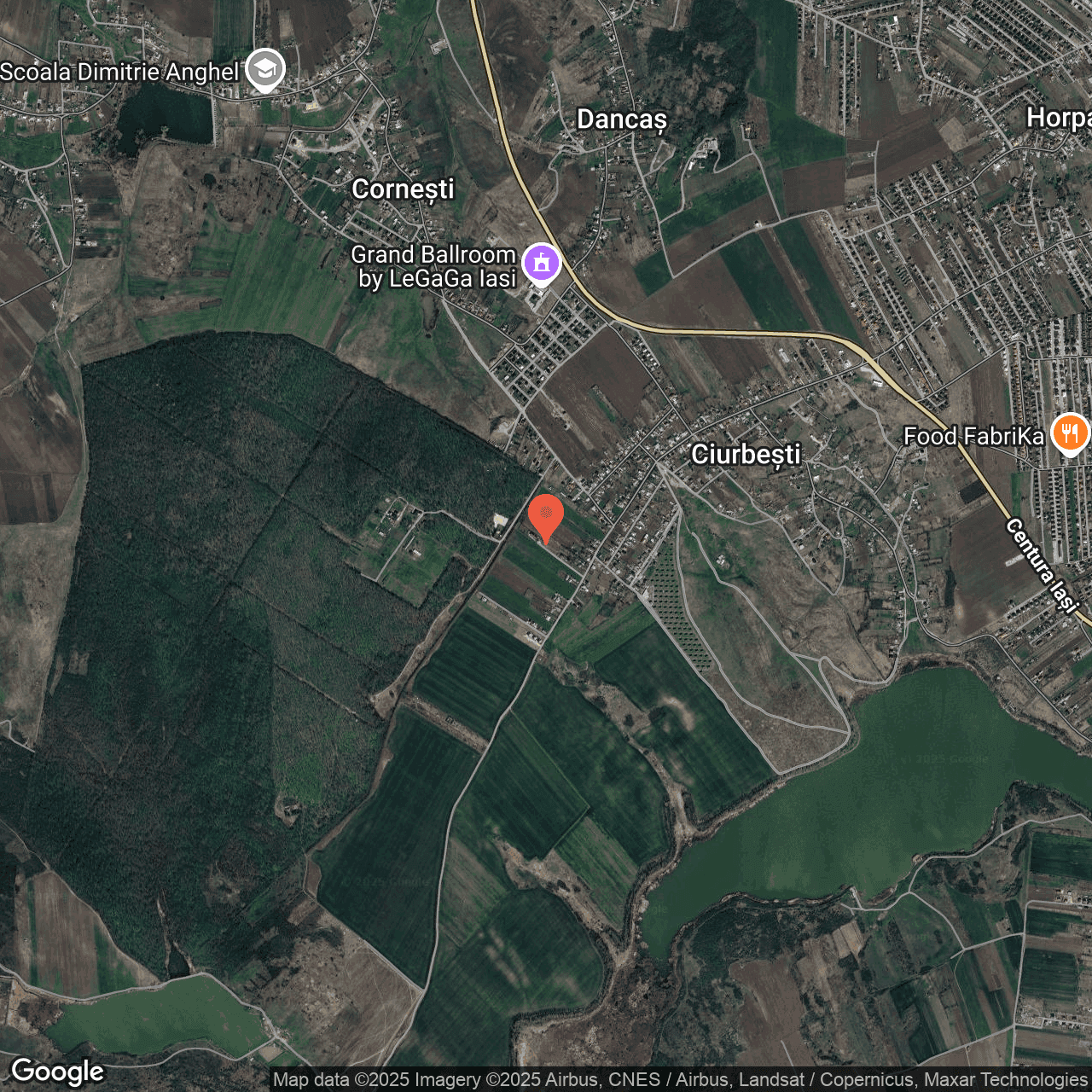 Poza harta hybrid, zoom 14, adresa Miroslava Iasi, , judetul