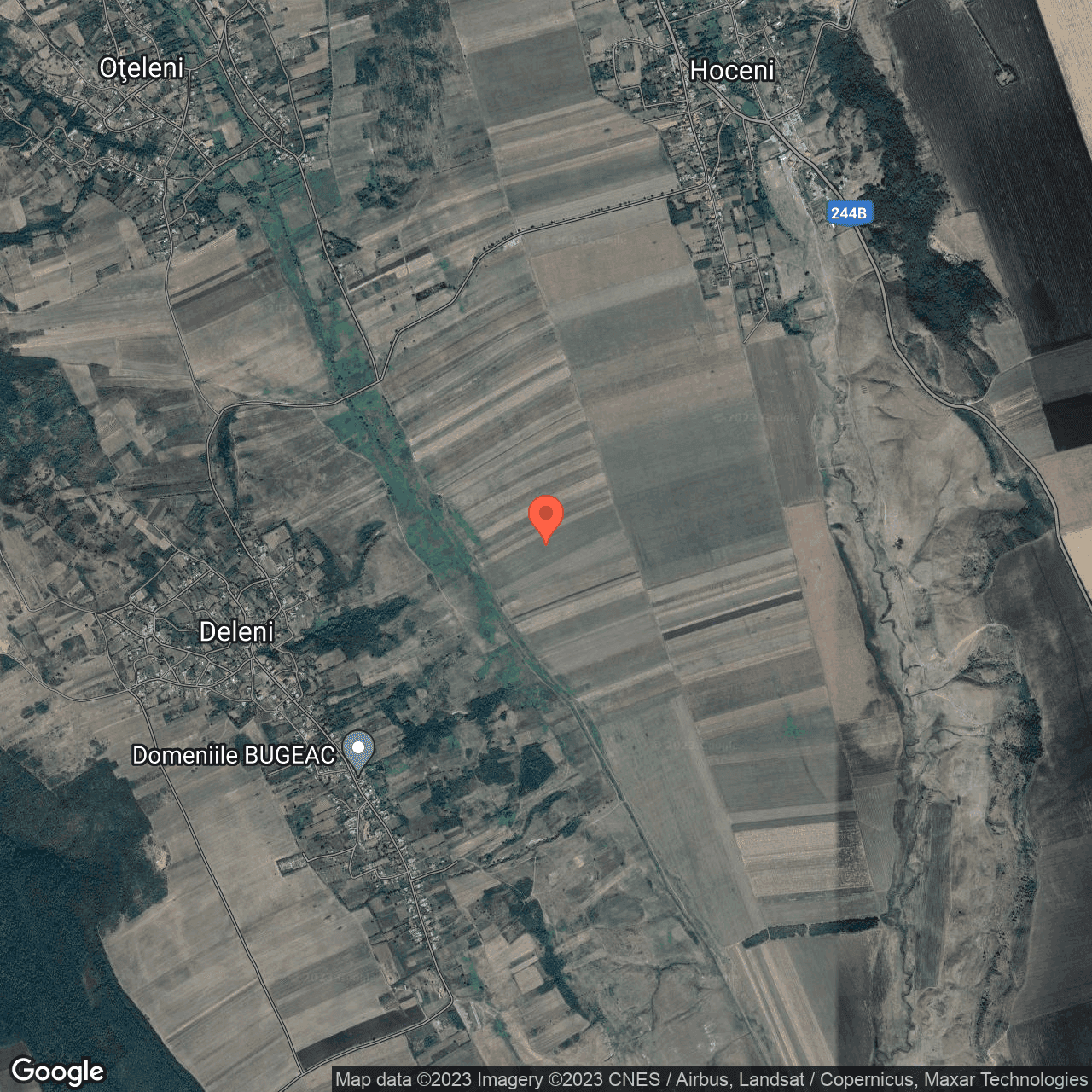 Poza harta hybrid, zoom 14, adresa Hoceni, , judetul