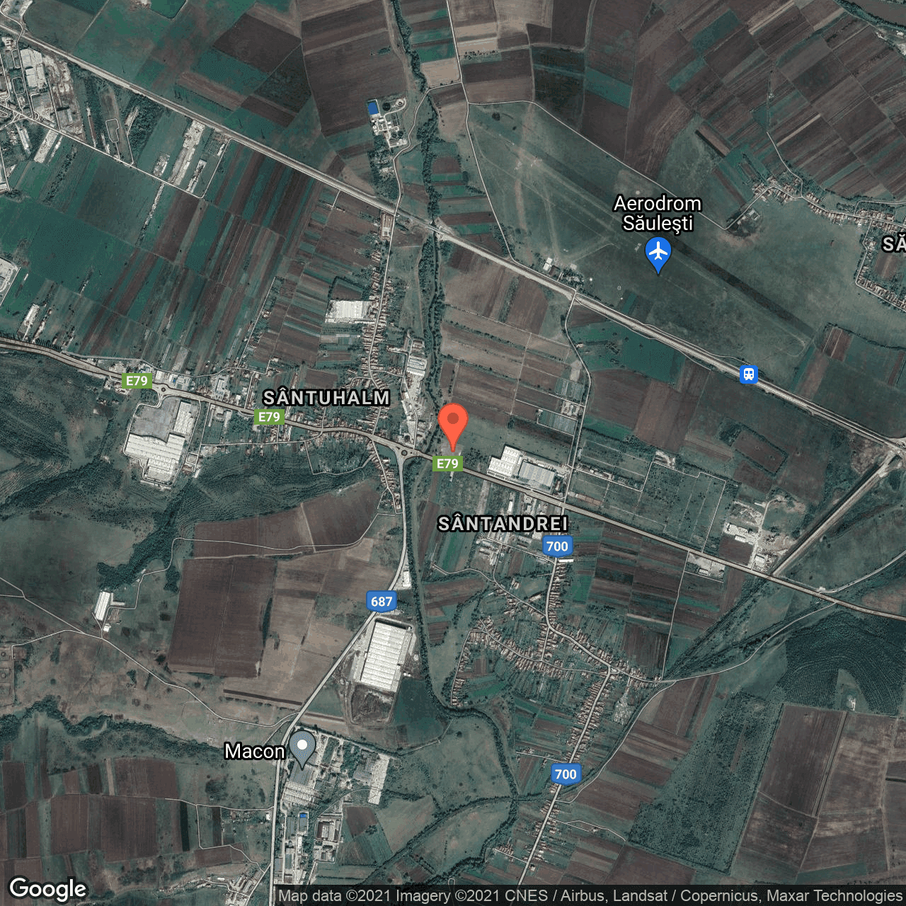 Poza harta hybrid, zoom 14, adresa Santuhalm, Deva, judetul Hunedoara