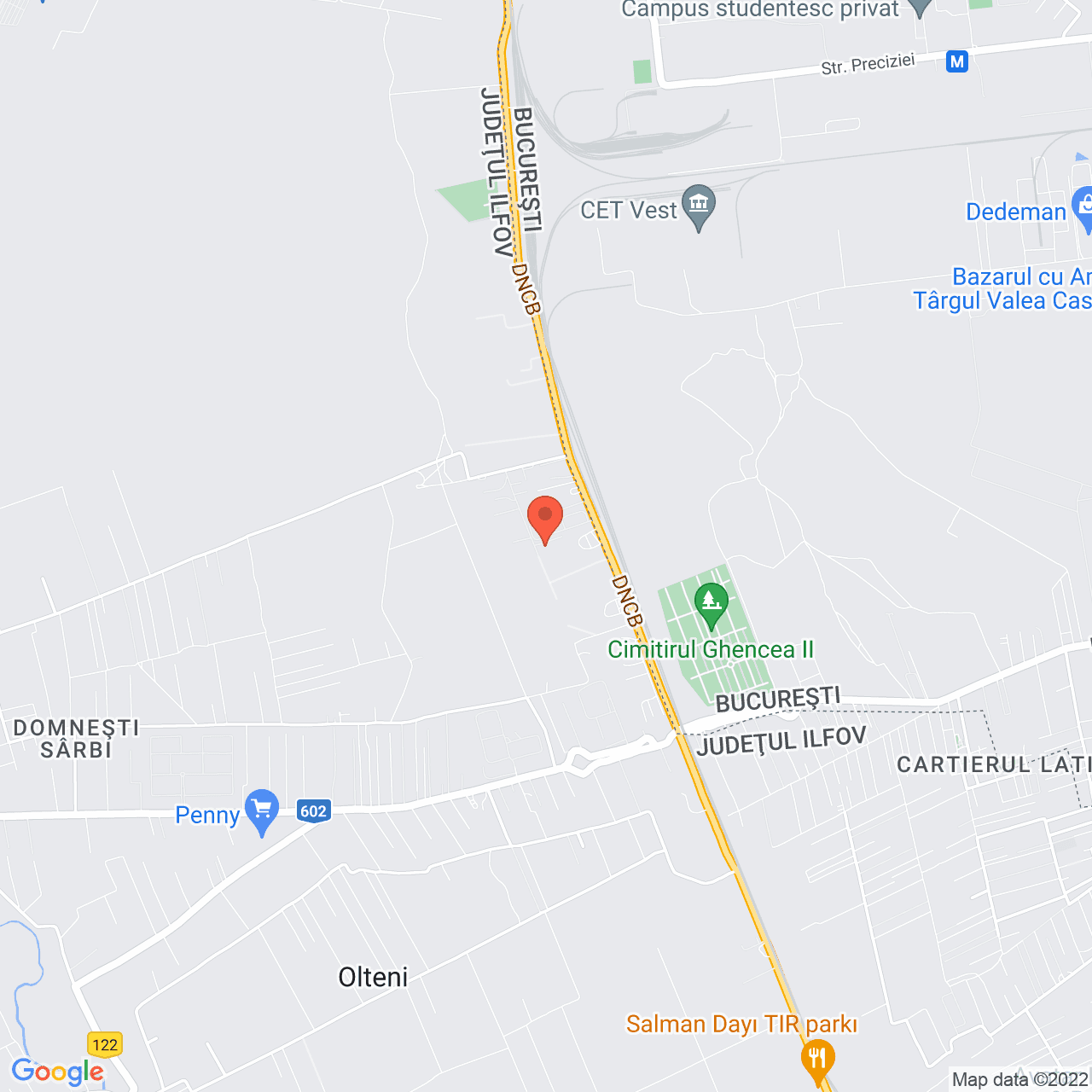 Poza harta streetview, zoom 14, adresa Domnesti, judetul Bucuresti Ilfov