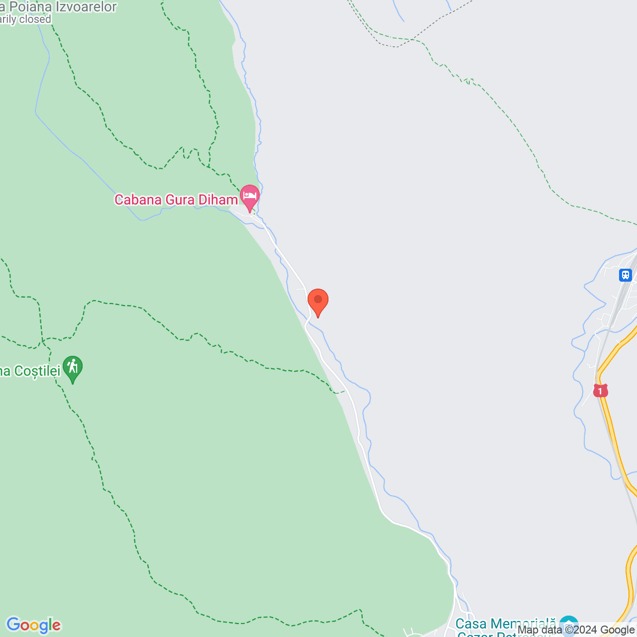 Poza harta streetview, zoom 14, adresa Bușteni, Valea Cerbului, județ Prahova., , judetul