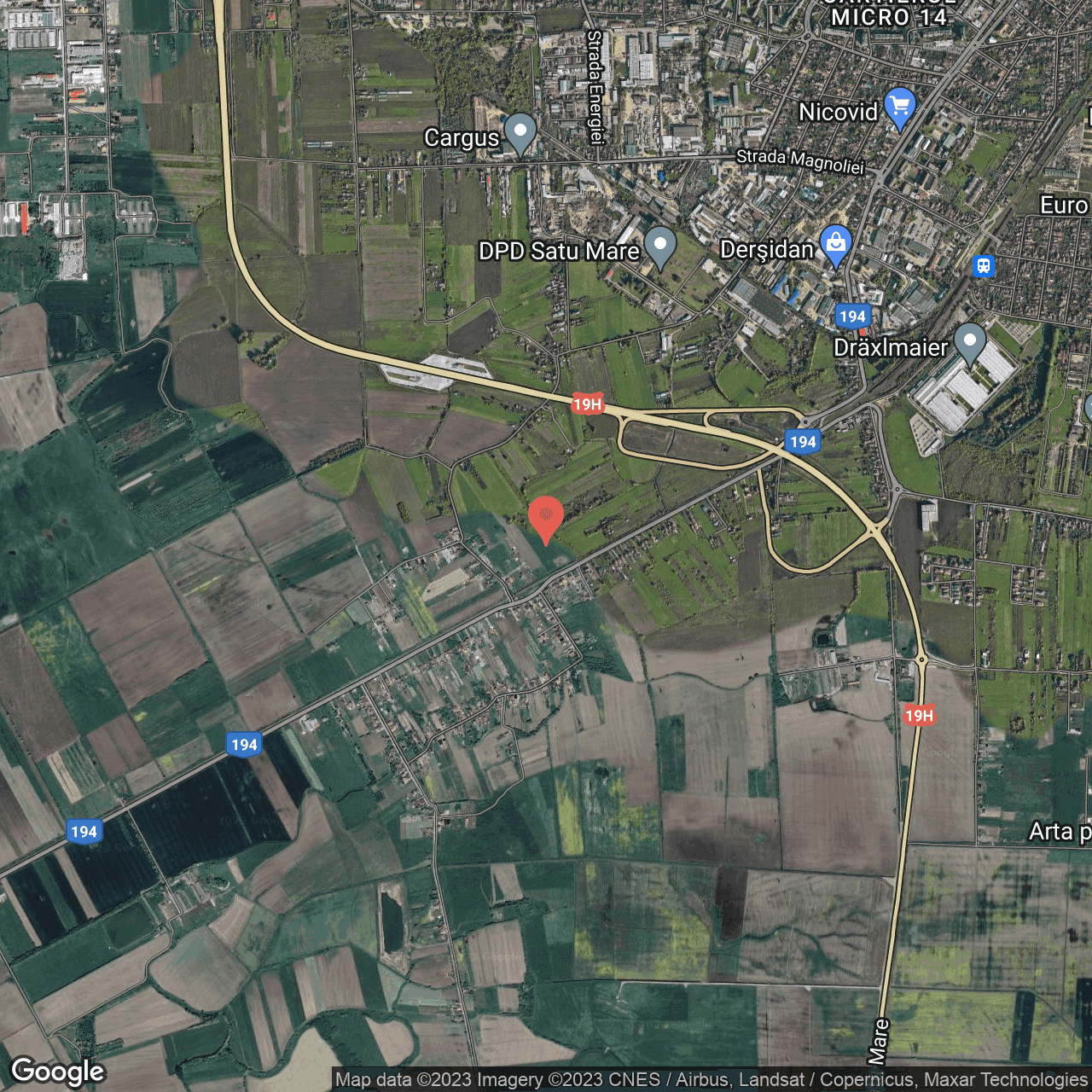 Poza harta hybrid, zoom 14, adresa Satu Mare Balta Blonda, , judetul