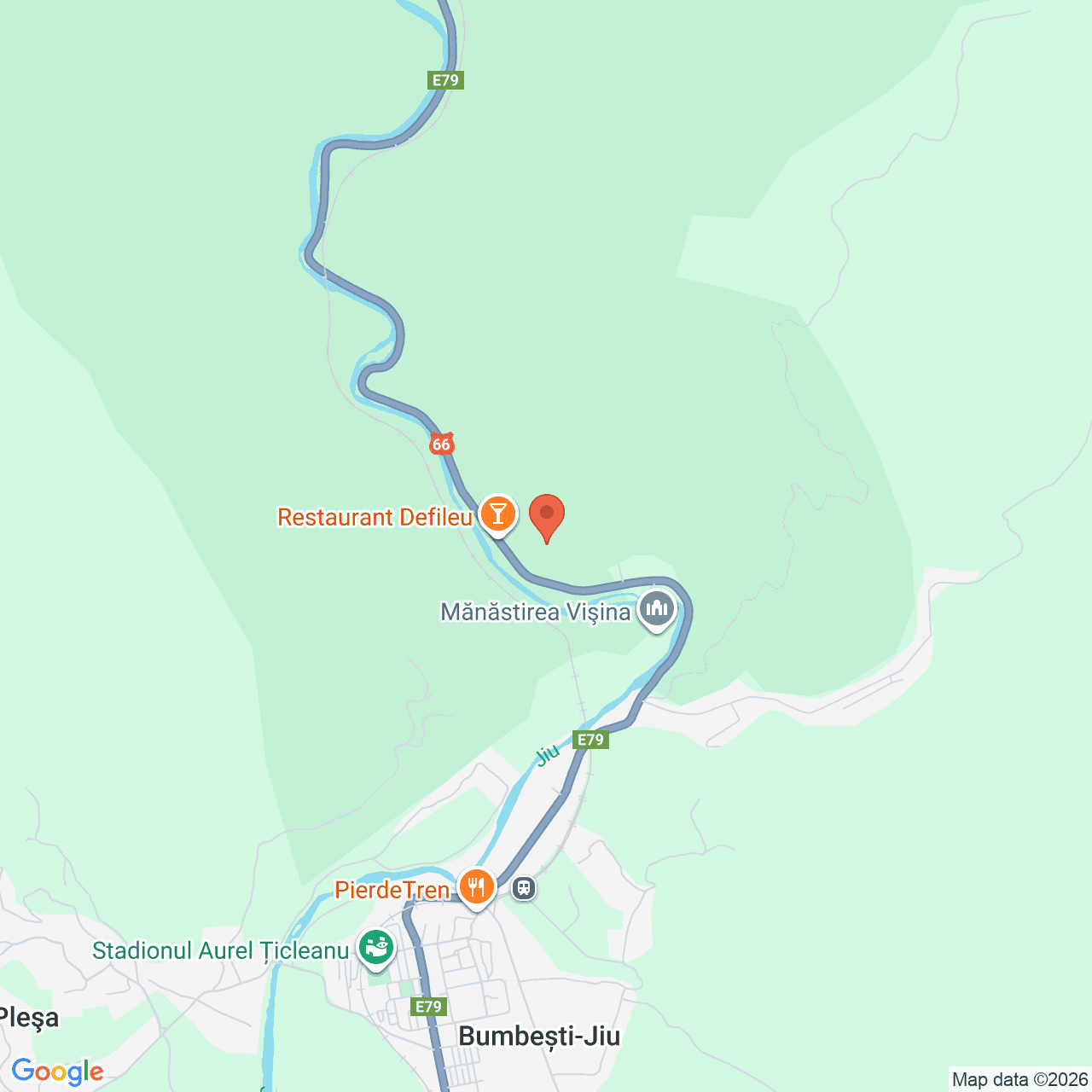 Poza harta streetview, zoom 14, adresa Bumbesti Jiu Gorj, , judetul