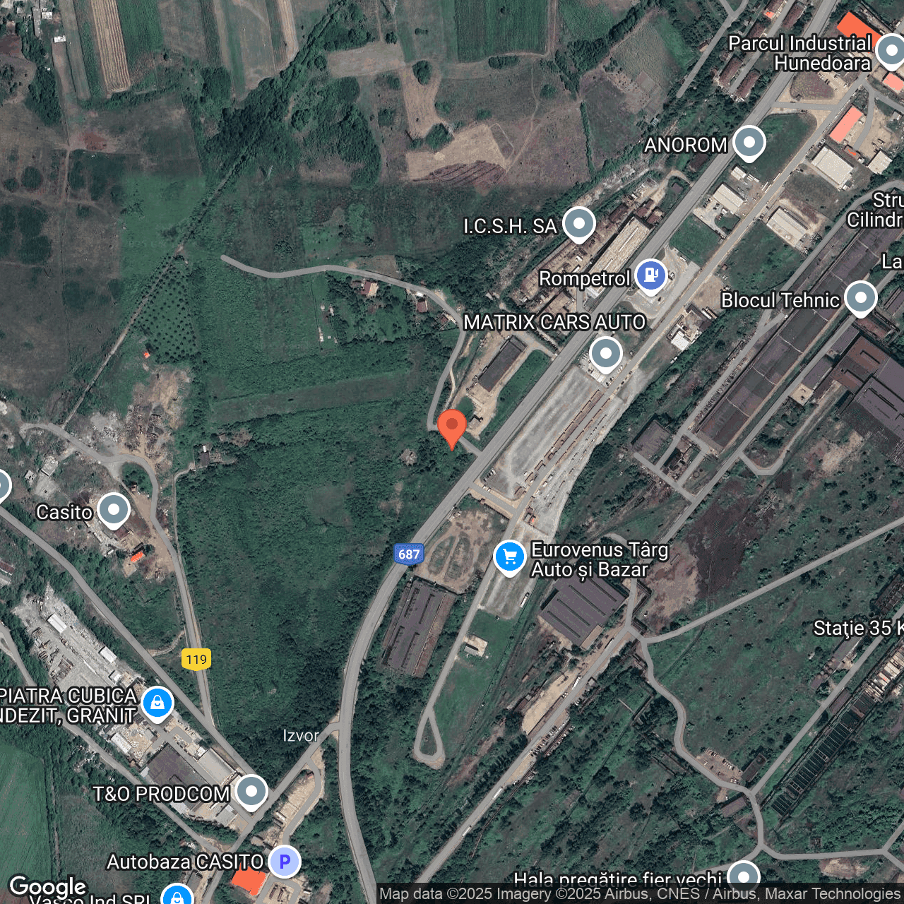 Poza harta hybrid, zoom 16, adresa Hunedoara, bd-ul Traian, , judetul