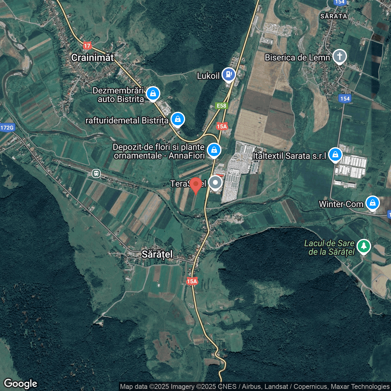 Poza harta hybrid, zoom 14, adresa Sieu Magherus Bistrita - Nasaud, , judetul