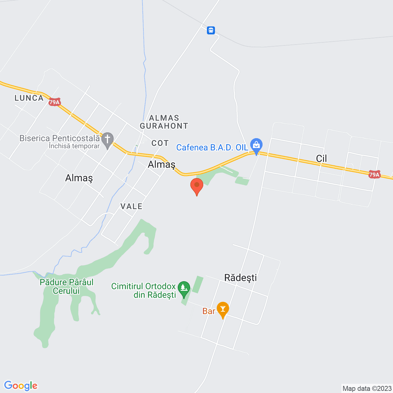 Poza harta streetview, zoom 14, adresa Almas, , judetul