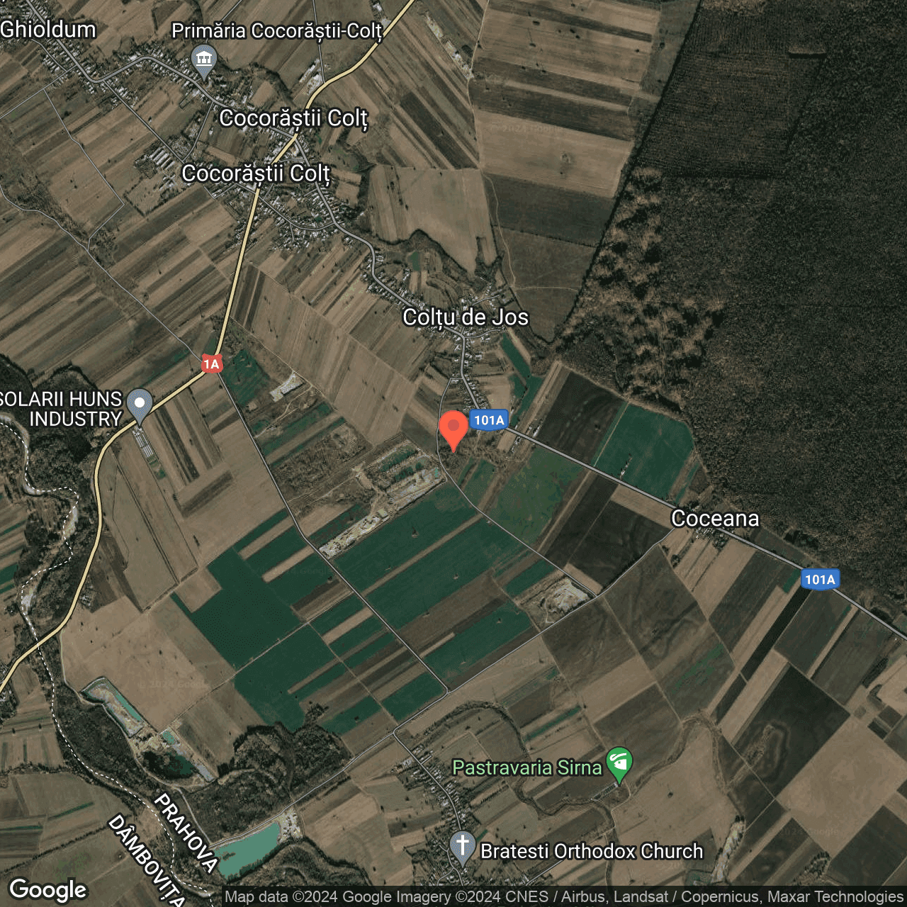 Poza harta hybrid, zoom 14, adresa Cocorasti Colt, , judetul