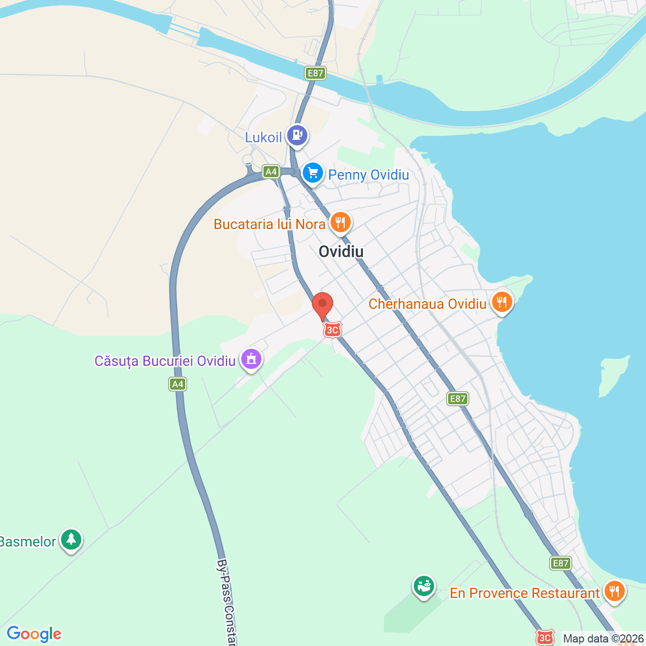 Poza harta streetview, zoom 14, adresa Ovidiu, județ Constanța., , judetul
