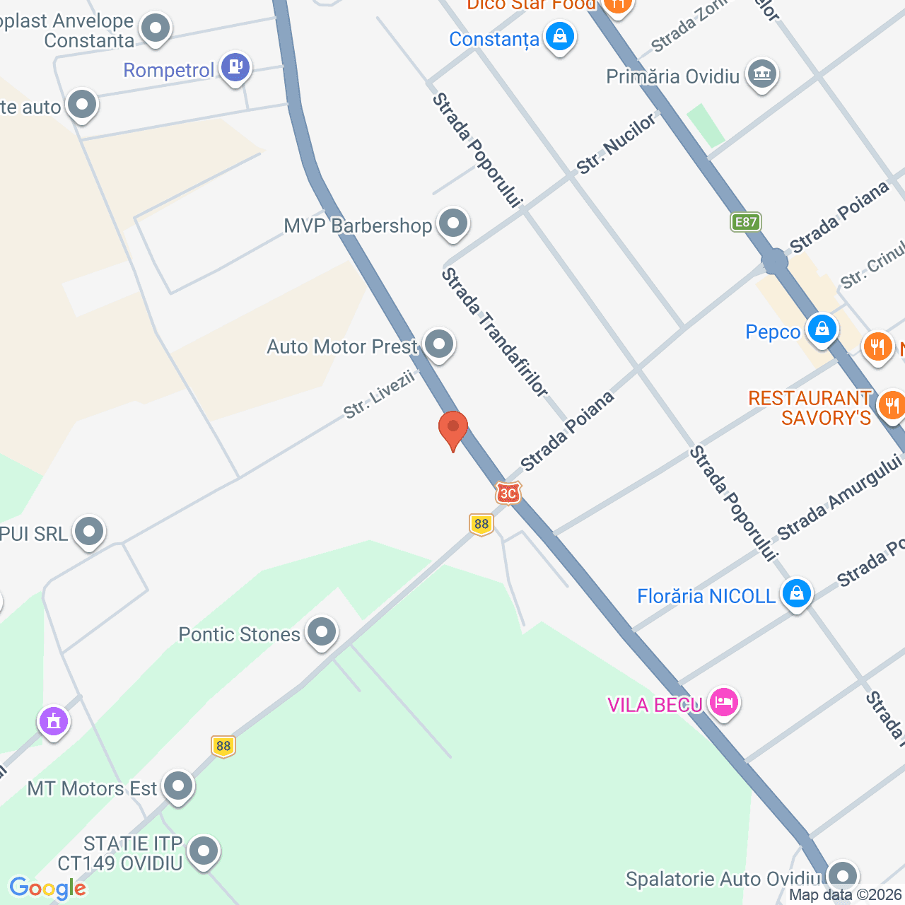 Poza harta streetview, zoom 16, adresa Ovidiu, județ Constanța., , judetul
